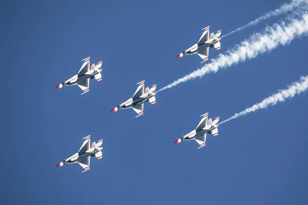 Las Vegas Vereinigte Staaten 2019 Usaf Thunderbirds Demonstrationsflug Während Der — Stockfoto