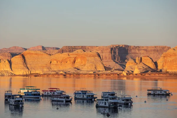 Arizona Estados Unidos 2019 Hermoso Lago Powell Durante Puesta Del — Foto de Stock