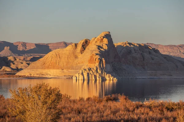 Arizona Estados Unidos 2019 Beautiful Lake Powell Durante Pôr Sol — Fotografia de Stock