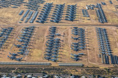 Tucson, ABD - 22.11.2019 Uçak Mezarlığı, Tucson, Arizona, ABD