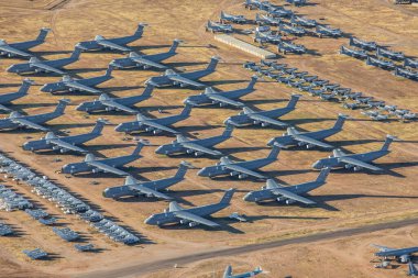 Tucson, ABD - 22.11.2019 Uçak Mezarlığı, Tucson, Arizona, ABD