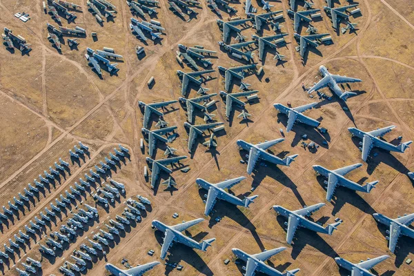 Тусон Сша 2019 Plane Boneyard Tucson 2019 Tucson Arizona United — стоковое фото