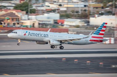 Phoenix, ABD - 23.11.2019 Airbus A321 Phoenix Sky Harbor Uluslararası Havalimanı 23.11.2019 Phoenix, Arizona, ABD