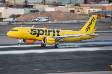 Phoenix, ABD - 23.11.2019 Airbus A320 Phoenix Sky Harbor Uluslararası Havalimanı 23.11.2019 Phoenix, Arizona, ABD