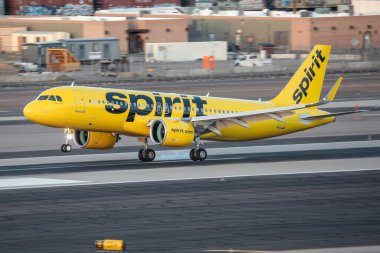 Phoenix, ABD - 23.11.2019 Airbus A320 Phoenix Sky Harbor Uluslararası Havalimanı 23.11.2019 Phoenix, Arizona, ABD