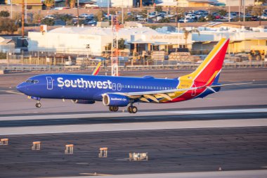 Phoenix, ABD - 23.11.2019 Boeing 737 Güneybatı Phoenix Sky Harbor Uluslararası Havalimanı 23.11.2019 Phoenix, Arizona, ABD