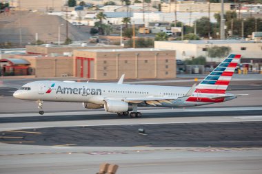 Phoenix, ABD - 23.11.2019 Airbus A321 Phoenix Sky Harbor Uluslararası Havalimanı 23.11.2019 Phoenix, Arizona, ABD