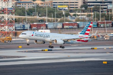 Phoenix, ABD - 23.11.2019 Airbus A321 Phoenix Sky Harbor Uluslararası Havalimanı 23.11.2019 Phoenix, Arizona, ABD