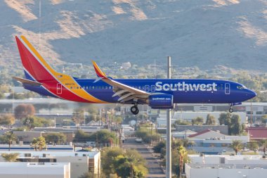 Phoenix, ABD - 23.11.2019 Boeing 737 Güneybatı Phoenix Sky Harbor Uluslararası Havalimanı 23.11.2019 Phoenix, Arizona, ABD