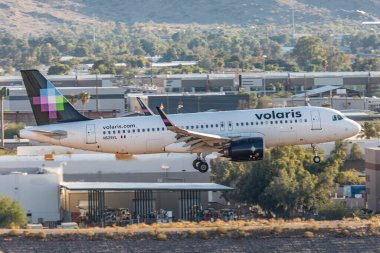 Phoenix, ABD - 23.11.2019 Airbus A320 Phoenix Sky Harbor Uluslararası Havalimanı 23.11.2019, ABD