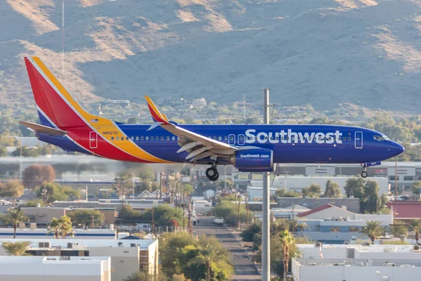 Phoenix Estados Unidos 2019 Boeing 737 Southwest Phoenix Sky Harbor — Fotografia de Stock