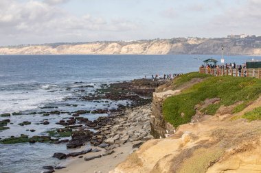 San Diego, ABD - 24.11.2019 La Jolla Cove Cliffs, San Diego 24.11.2019, ABD