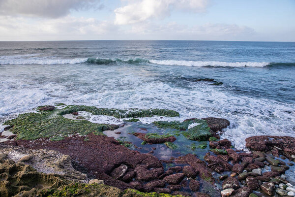 San Diego, United States - 24.11.2019 La Jolla Cove Cliffs in San Diego 24.11.2019 in San Diego, California, United States