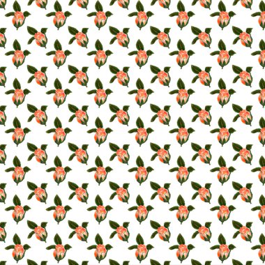 Gül tomurcukları ile güzel desen