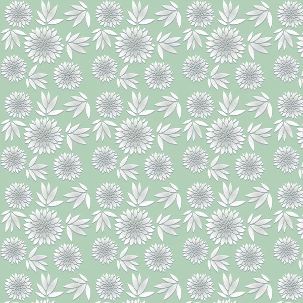 Flower  pattern element on green background — Stock Vector