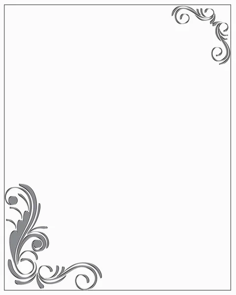Декоративна Рамка Бордюри Сірий Білий — стоковий вектор