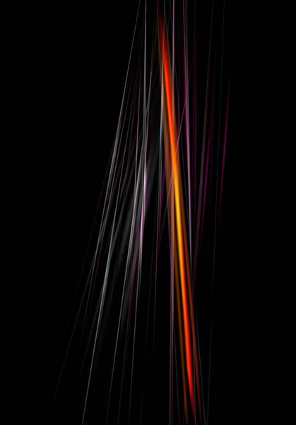 Farbige Lichtlinien Auf Schwarz — Stockvektor