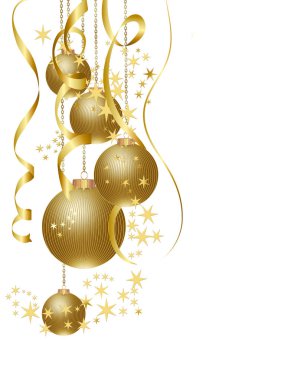 Altın toplarla Noel ve Yeni Yıl şenliği