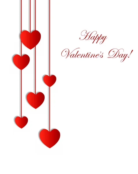 Feliz Día San Valentín Con Corazones —  Fotos de Stock
