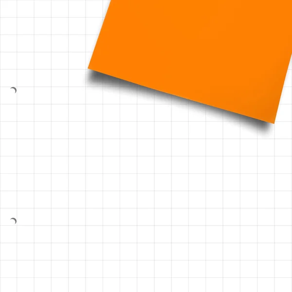 Oranžový papír proti Poznámkový blok spirála — Stock fotografie