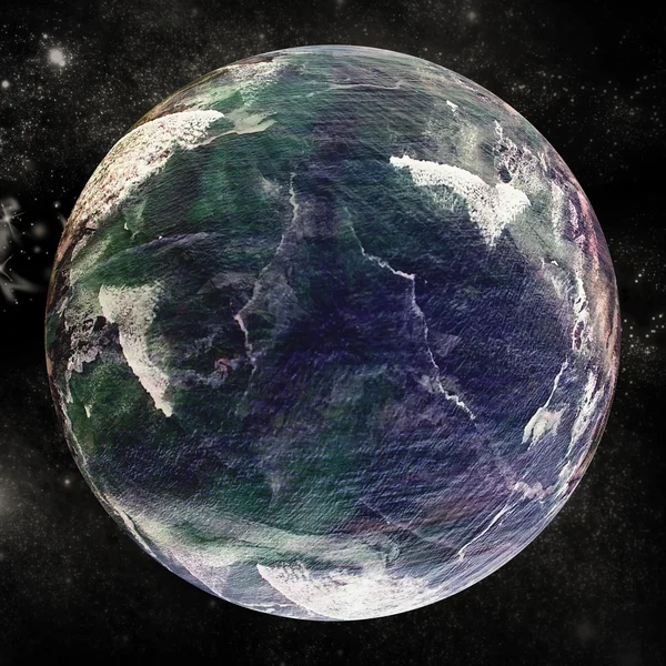 Globe against black background — Stock Photo, Image