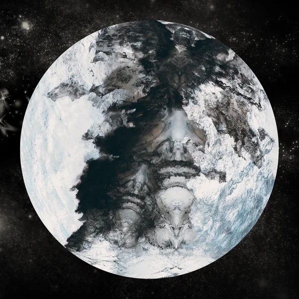 Besneeuwde op de planeet aarde — Stockfoto
