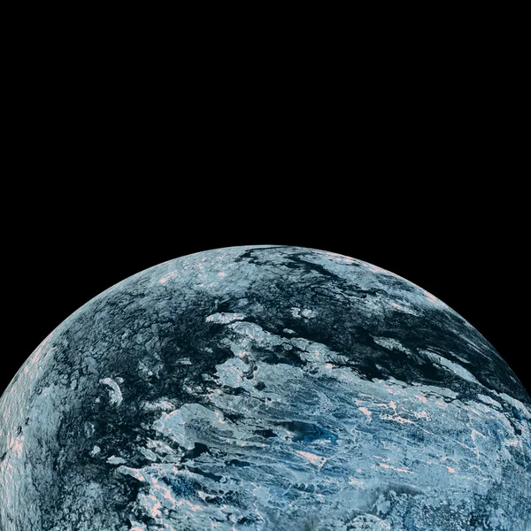 검은 배경 위에 지구 — 스톡 사진