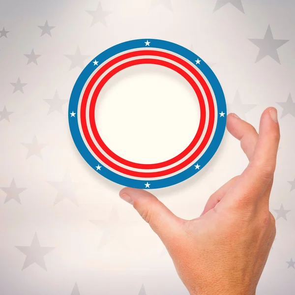 Körkörös gyűrű elleni amerikai zászló — Stock Fotó