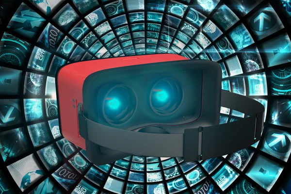 Red virtual reality simulator — Stock Photo, Image