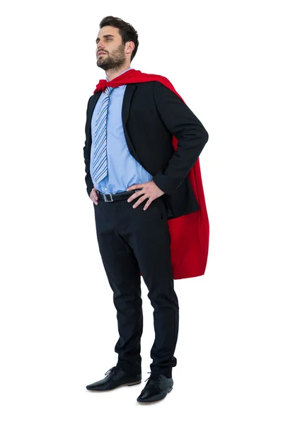 Homme d'affaires prétendant être un super héros — Photo