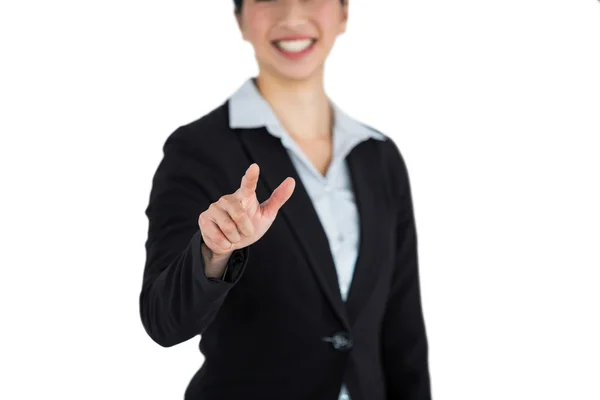 Businesswoman using digital screen — Stock Photo, Image