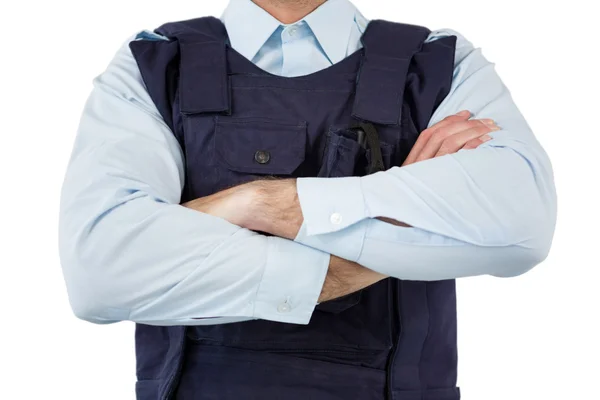 Security standing with arms crossed — Stock Photo, Image