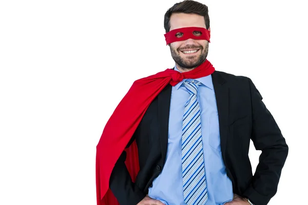 Businessman pretending to be a super hero — Stock Photo, Image