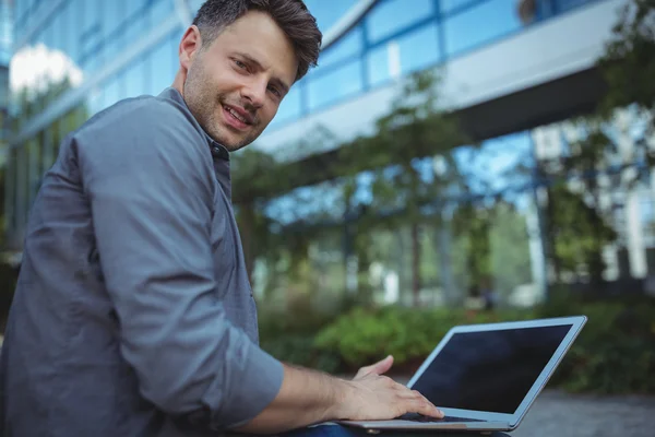 Business executive using laptop — Stock Photo, Image