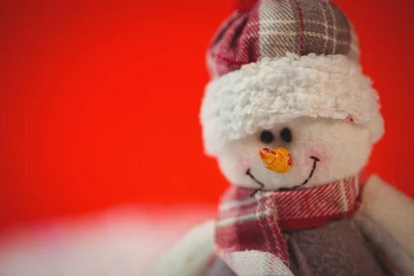 Сніговик у різдвяний час — стокове фото