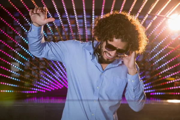 Male DJ playing music — Stock Photo, Image