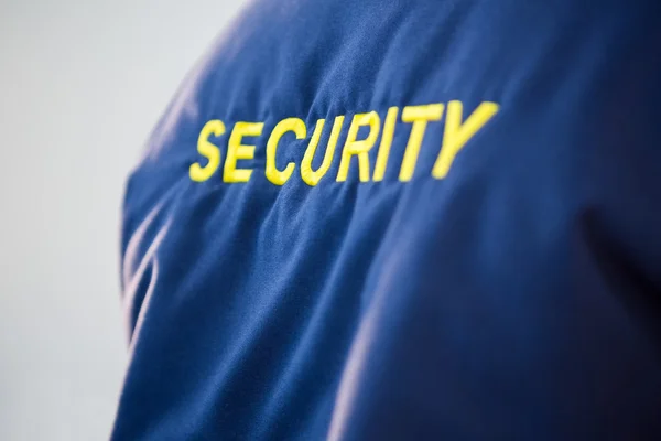 Text SECURITY on uniform — Stock Photo, Image