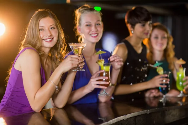 Friends having glass of cocktail — Stock Photo, Image