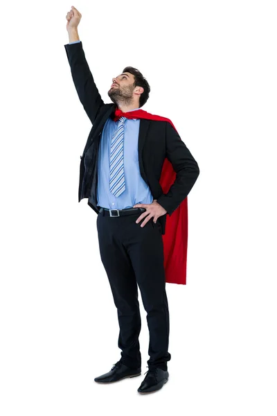 Бізнесмен прикидається супергероєм — стокове фото