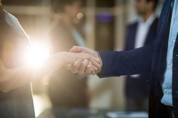 Uomo d'affari che stringe la mano al collega — Foto Stock