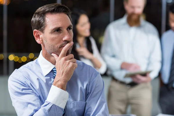 Thoughtful businessman in the office — Stock Photo, Image