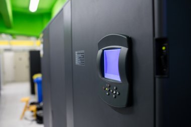 Biometric locks in server room clipart