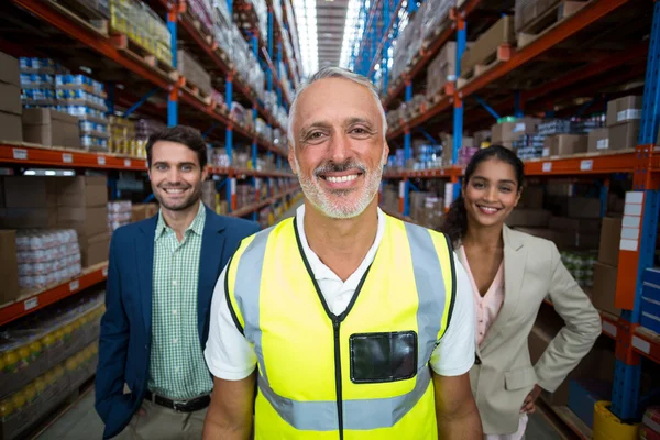 Warehouse team standing together — Stock Photo, Image
