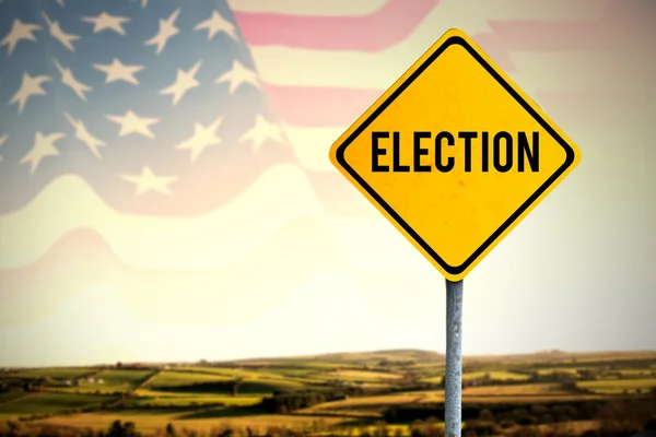 Election text on signpost — Stock Photo, Image