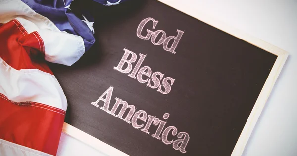Gud velsigne Amerika på tavle - Stock-foto