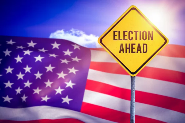 Election ahead on signpost — Stock Photo, Image