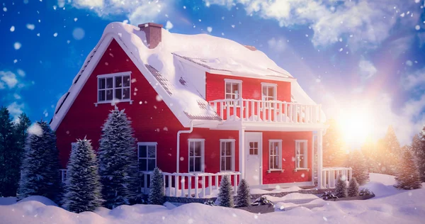 Snow covered house — Stock Photo, Image