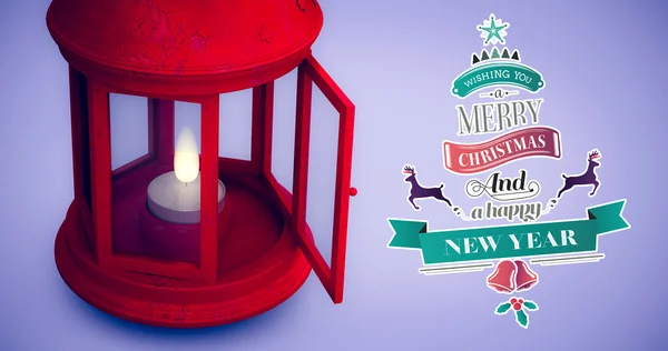 Karácsonyi üzenetet, és a piros lámpa — Stock Fotó