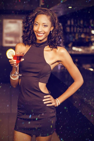 Beautiful woman with cocktail — Stock Photo, Image