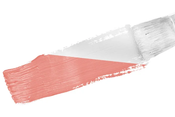 Polish flag paint strokes — Stock Photo, Image